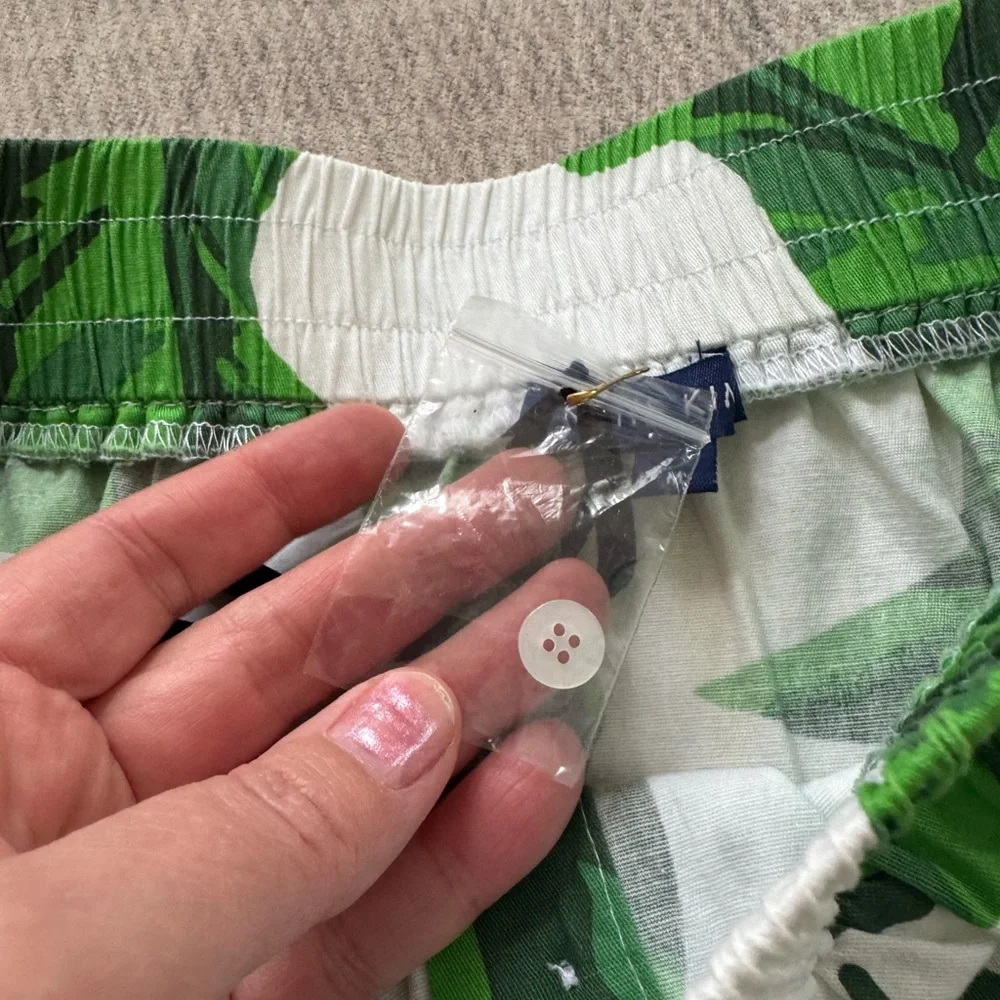 Katie Kime White Skirt with Green Leaf Print - Picture 12 of 14